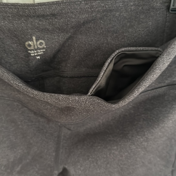 ALO Grey Moto Leggings with Pocket, Size M - Picture 5 of 7